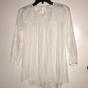 Merona White Flowy Top